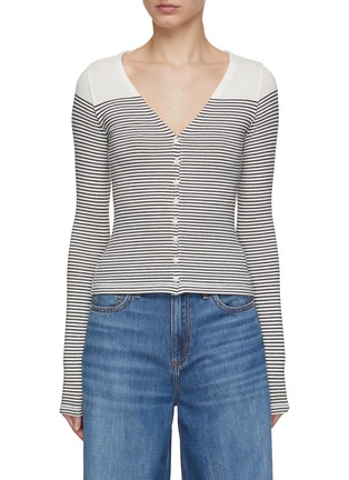 Main View - Click To Enlarge - RAG & BONE - Striped Knitted Cardigan