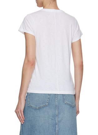 Back View - Click To Enlarge - RAG & BONE - Coffee Embroidered Patch T-Shirt