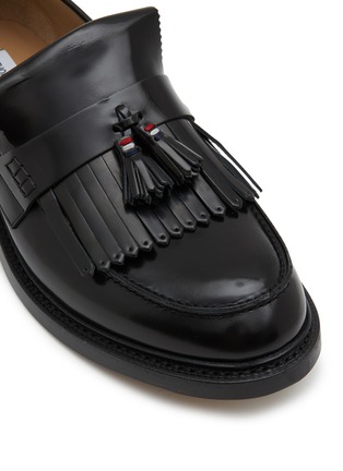 Detail View - Click To Enlarge - THOM BROWNE  - Goodyear Tasseled Leather Loafers