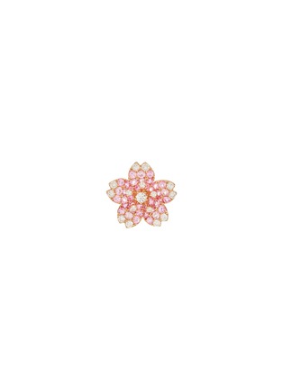 Main View - Click To Enlarge - MIO HARUTAKA - Sakura 18K Rose Gold Diamond Pink Sapphire Single Earring