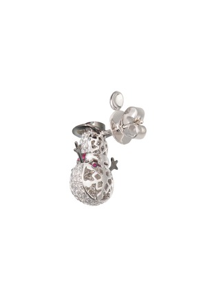 Detail View - Click To Enlarge - MIO HARUTAKA - Snowman 18K White Gold Ruby Single Earring