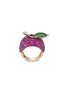 Main View - Click To Enlarge - MIO HARUTAKA - Apple 18K Rose and White Gold Ruby and Green Garnet Ring