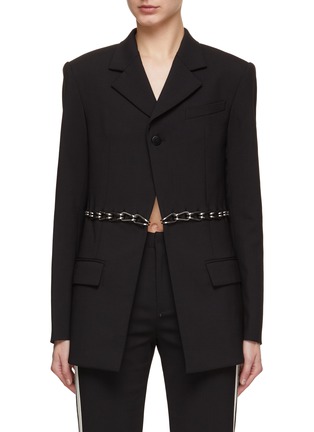 Main View - Click To Enlarge - DION LEE - Chain Link Single Breasted Blazer