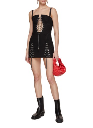 Figure View - Click To Enlarge - DION LEE - Hiking Laced Mini Dress