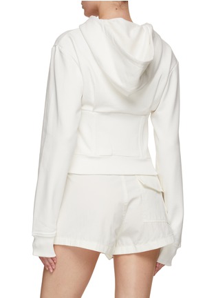 Back View - Click To Enlarge - DION LEE - Layered Corset Hoodie