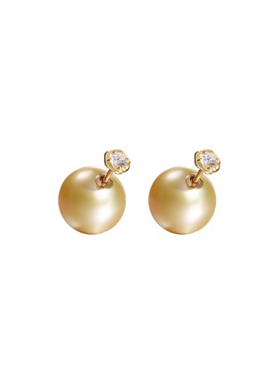Main View - Click To Enlarge - MILAMORE - Kintsugi EN Diamond Akoya Pearl 18K Gold Ear Jackets