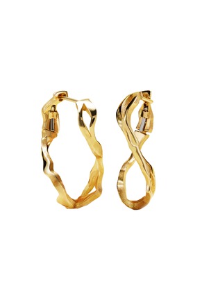 Main View - Click To Enlarge - MILAMORE - Kintsugi 18K Gold Large Hoop Earrings