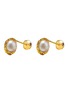Main View - Click To Enlarge - MILAMORE - Kintsugi Akoya Pearl 18K Gold Earrings