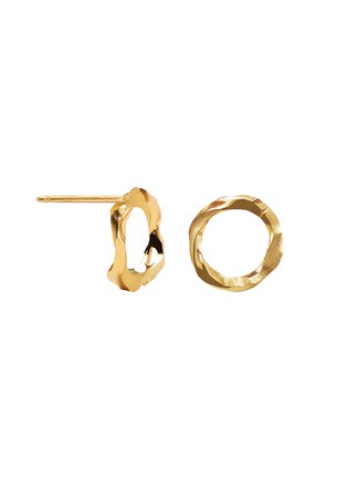 Main View - Click To Enlarge - MILAMORE - Kintsugi EN 18K Gold Hollow Stud Earrings