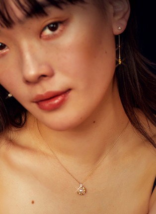 Detail View - Click To Enlarge - MILAMORE - Kintsugi EN Diamond Akoya Pearl 18K Gold Necklace — 40cm