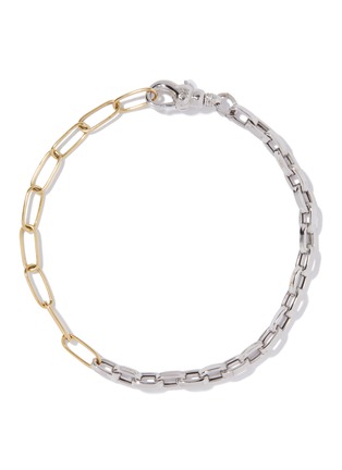Main View - Click To Enlarge - MILAMORE - Duo Chain I 18K White Yellow Gold Bracelet — 18cm