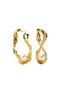 Main View - Click To Enlarge - MILAMORE - Kintsugi Infinity Akoya Pearl 18K Yellow Gold Small Hoop Earrings