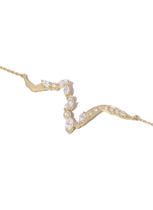 Detail View - Click To Enlarge - MILAMORE - Kintsugi Victoria Float Pavé Diamond 18K Gold Necklace — 45cm