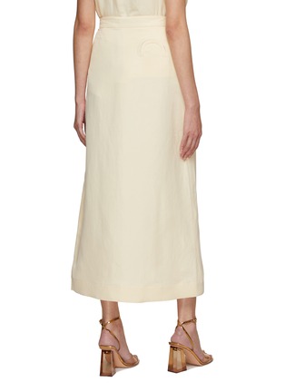 Back View - Click To Enlarge - BLAZÉ MILANO - Savannah Appaloosa Linen Silk Skirt