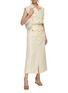 Figure View - Click To Enlarge - BLAZÉ MILANO - Savannah Appaloosa Linen Silk Skirt