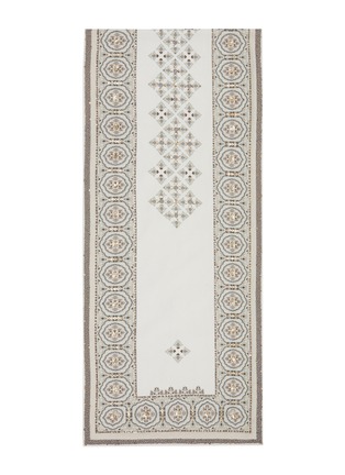 Main View - Click To Enlarge - TABLA - Ajrakh Sequin Bead Embellished Vintage Runner