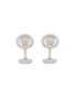 Main View - Click To Enlarge - TATEOSSIAN - Cubic Zirconia Rhodium-Plated Sterling Silver Cufflinks