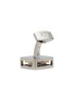 Detail View - Click To Enlarge - TATEOSSIAN - Palladium Plated Base Black Handpainted Enamel Square Gear Cufflinks