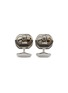 Main View - Click To Enlarge - TATEOSSIAN - Limited Edition Rhodium Plated Sterling Silver Sapphire Skeleton Gear Cufflinks