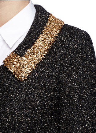 Detail View - Click To Enlarge - ST. JOHN - Metallic confetti trim eyelash knit jacket