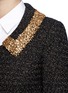Detail View - Click To Enlarge - ST. JOHN - Metallic confetti trim eyelash knit jacket