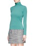 Front View - Click To Enlarge - ST. JOHN - Fine jersey turtle neck top