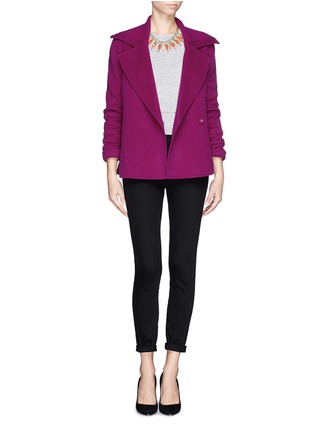 Figure View - Click To Enlarge - ST. JOHN - Wide notched lapel blazer