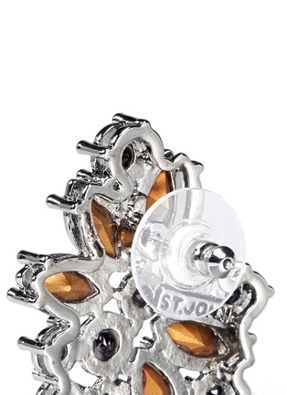 Detail View - Click To Enlarge - ST. JOHN - 'Night Bloom' crystal laurel earrings