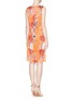 Back View - Click To Enlarge - ST. JOHN - Chrysanthemum print drape shift dress