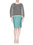 Figure View - Click To Enlarge - ST. JOHN - Asymmetrical slit knit pencil skirt