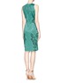 Back View - Click To Enlarge - ST. JOHN - Floral jacquard sheath dress