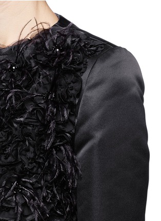 Detail View - Click To Enlarge - ST. JOHN - Duchesse cropped feather jacket