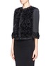 Front View - Click To Enlarge - ST. JOHN - Duchesse cropped feather jacket