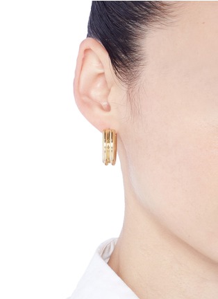Figure View - Click To Enlarge - ST. JOHN - Twin tubular earrings