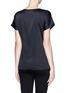 Back View - Click To Enlarge - ST. JOHN - Scoop neck silk charmeuse T-shirt