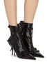 Figure View - Click To Enlarge - BALENCIAGA - Cagole 90 Patent Leather Boots