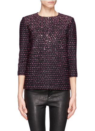 Main View - Click To Enlarge - ST. JOHN - Multi-texture embellished knit top