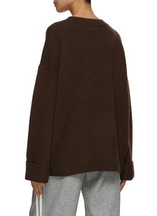 Back View - Click To Enlarge - ARCH4 - Turned Up Sleeve Hem Knit Sweater