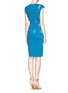 Back View - Click To Enlarge - ST. JOHN - Milano knit double layer jewel peplum dress