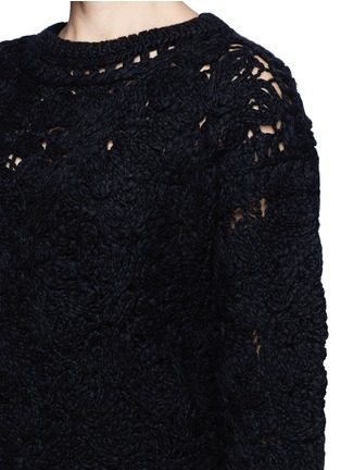 Detail View - Click To Enlarge - STELLA MCCARTNEY - Carded yarn floral knit wool alpaca sweater dress
