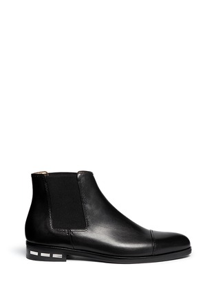 Main View - Click To Enlarge - LANVIN - Metal tab leather Chelsea boots