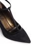Detail View - Click To Enlarge - LANVIN - Lizard embossed T-strap leather pumps