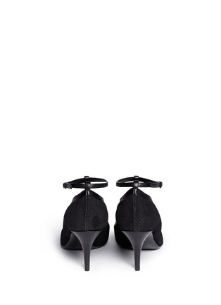 Back View - Click To Enlarge - LANVIN - Lizard embossed T-strap leather pumps