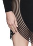 Detail View - Click To Enlarge - STELLA MCCARTNEY - Rib wave mesh jersey crepe dress