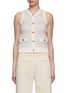 Main View - Click To Enlarge - CRUSH COLLECTION - Striped Boucle Tweed Vest