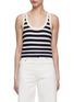 Main View - Click To Enlarge - CRUSH COLLECTION - Striped Cable Knit Tank Top