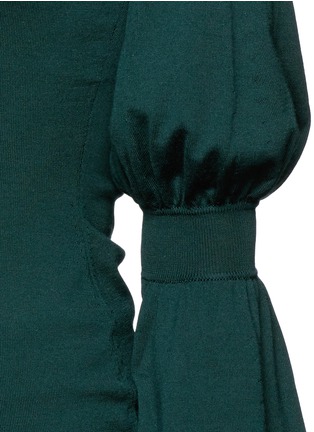 Detail View - Click To Enlarge - ALEXANDER MCQUEEN - Puff sleeve wool sweater