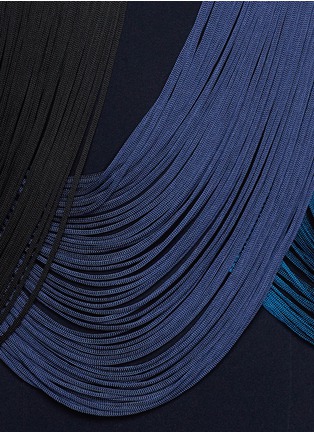Detail View - Click To Enlarge - STELLA MCCARTNEY - Rib wave fringe dress