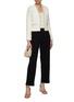 Figure View - Click To Enlarge - CRUSH COLLECTION - Cashmere Wool Blend Straight Trousers