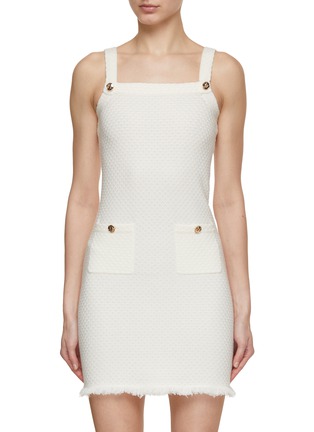Main View - Click To Enlarge - CRUSH COLLECTION - Frayed Hem Knitted Tank Dress